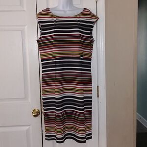 I LE  multicolor striped sleeveless dress Sz 14